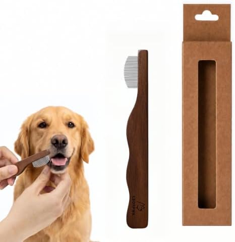 Walnut Wood Eye Comb for Pets, Professional Tear Stain Removal Tool by LSORPWK