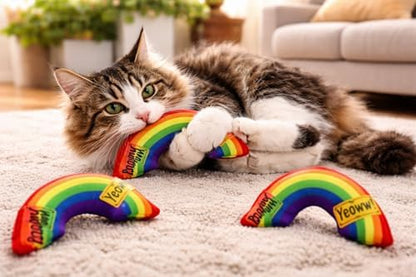 Yeowww! 100% Organic Catnip Rainbow Toy, 3 Pack - Image 2