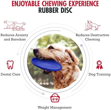 SuperChewer Tough Flying Disc Toy | Lifetime Replacement | Strong Natural Rubber | Great Dog Fetch Toys | Rubber Disc Toy for Dogs | Ultra Durable Chew Toys for Aggressive Chewers | for All Breeds - Image 2