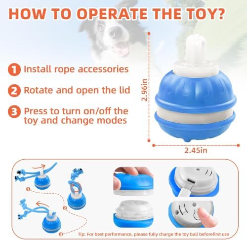 Interactive Dog Ball Toy,Moving DogToys (Blue) - Image 6