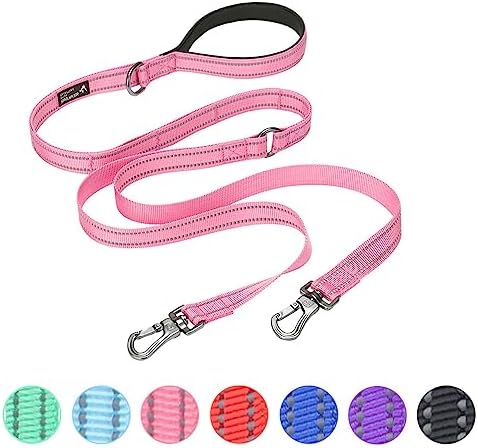EXCELLENT ELITE SPANKER 5FT Reflective Double Dog Leash for Two Dogs 1" W by EXCELLENTELITESPANKER