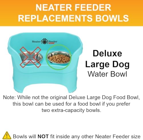Neater Pet Brands 9 Cup (72 oz.) Stainless Steel Dog Bowls, 1 Single Neater Feeder Replacement Bowl (Large Deluxe Model), Dog Food Bowl or Water Bowls, Dishwasher Safe Metal Dish for Large Dogs - Image 4
