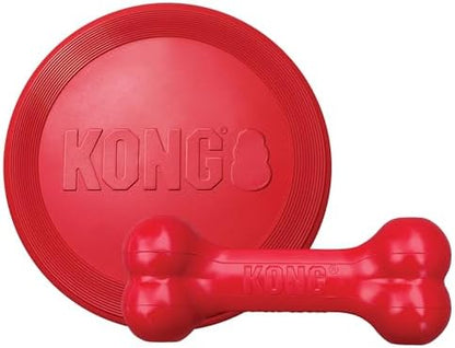 KONG Goodie Bone and Flyer Dog Toy Set, for Small Dogs by KONG