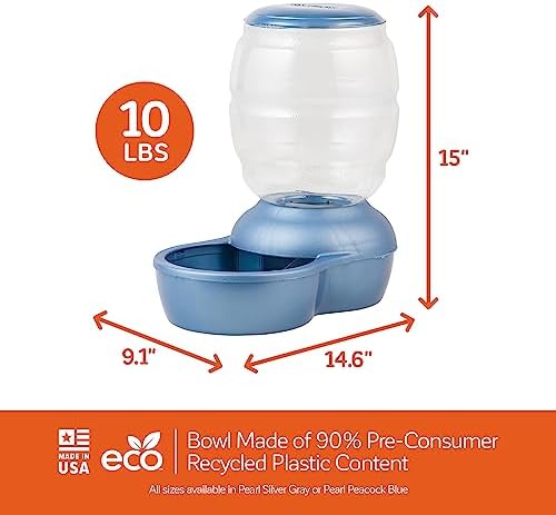 Petmate Replendish Automatic Cat and Dog Feeder, Pearl Peacock Blue, 10lb - Image 5