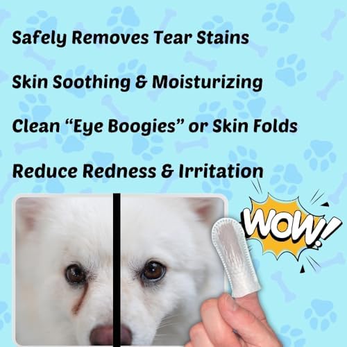 Pet Wipes - Multi-Purpose Finger Wipes to Cleanse Ears, Freshen Breath, Whiten Teeth, Soothe Skin and Tear Stain Removal. Pre-Formulated with 100% Natural, Plant-Based, Safe, & Beneficial Ingredients. - Image 6