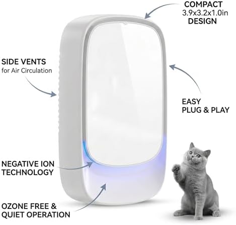 Cat Litter Odor Deodorizer, Plug In, Safe Air Purifier for Pets - Image 6
