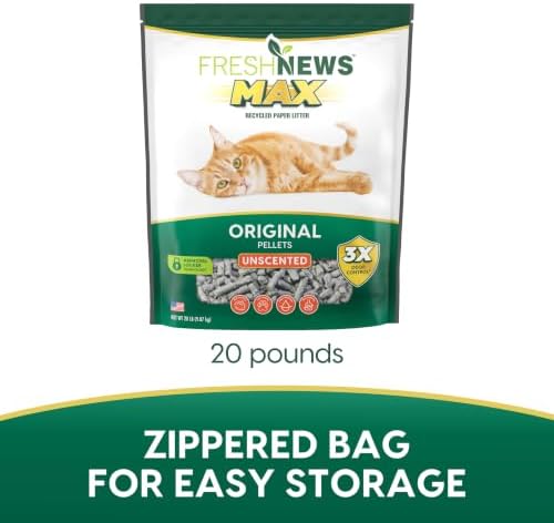 Fresh News MAX Unscented Original Cat Litter, Non-Clumping, 20 lb - Image 6