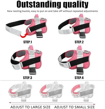 Dog Harness, No-Pull Reflective Dog Vest, Breathable Adjustable Pet Harness with Handle for Outdoor Walking - No More Pulling, Tugging or Choking - Image 3