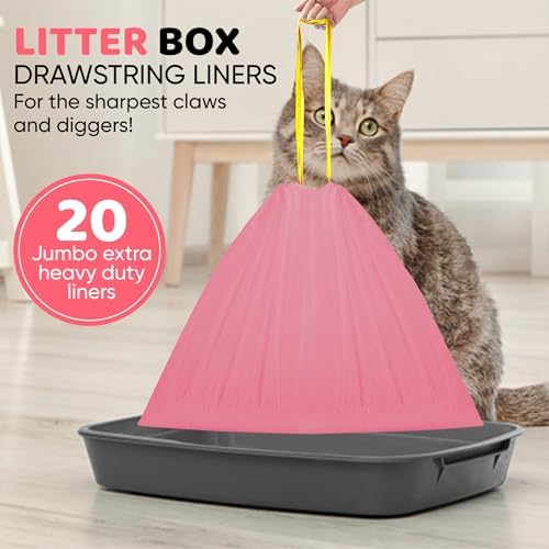 EZ Pick Up Dog & Cat Pet Waste Clean Up Bags Litter Liners (Pink, 36"x18") - Image 4