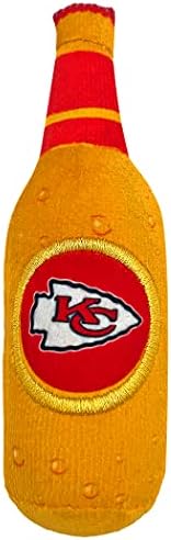 Best Plush CAT Toy - NFL Kansas City Chiefs Complete Set of 3 Piece Cat Toys Filled with Fresh Catnip. Incld: 1 Helmet Cat Toy, 1 Football Cat Toy with Feathers, & 1 Beer Bottle. Beautiful Team Logos - Image 4