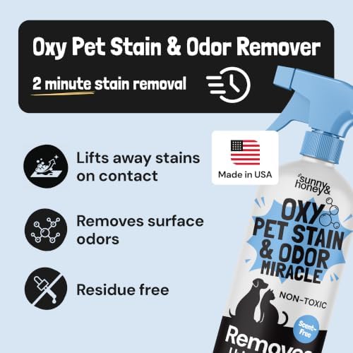 Sunny & Honey Oxy Stain Remover Cleaner Spray, Unscented (32 fl oz) - Image 2