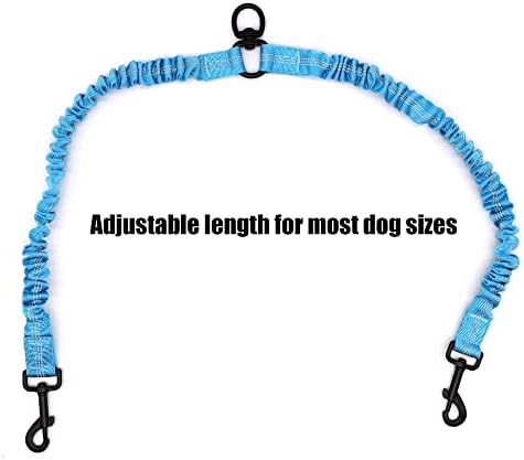 BAOBOTE Pet Double Dog Leash, Shock Absorbing Reflective Bungee Lead - Image 3