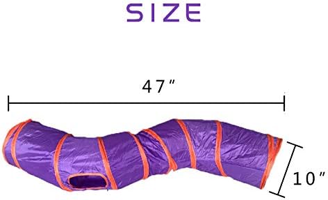 iCAGY Cat Tunnel Toys for Indoor Cats Kittens Rabbits, Pet Toy Play Tunnels - Image 4