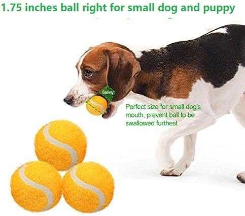 Tennis Balls for Dogs, 1.75" Ball Dog Toy for Small Launcher, Dog Balls (5 Pack)