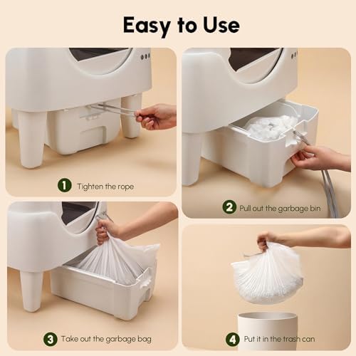 40 Count 24.8" x 12.5" Cat Litter Box Liners for Self Cleaning Litter Box, Extra Thick Heavy Duty Cat Litter Bags Replacement, 9-11 Gallons of Capacity - Image 7