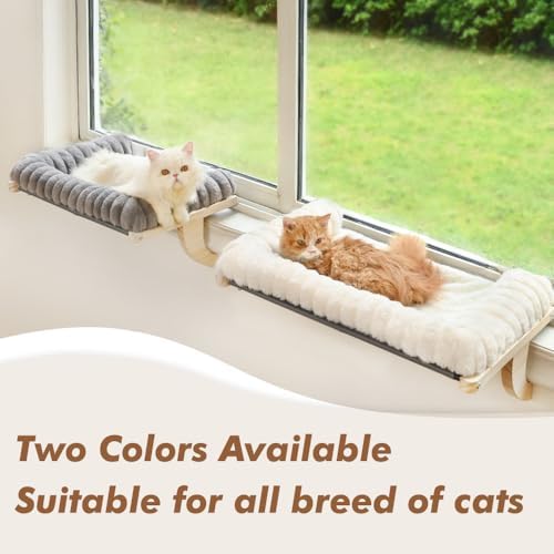 Cloud-Soft Cat Window Sill Perch, Zipper Design Cushion Pet Bed,XL - Image 6