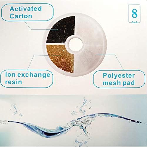 Pack 8 of WECATION Cat Water Fountain Filter for Catit, Catit Fountain, Flower Fountain, Senses 2.0 Fountain - Image 6
