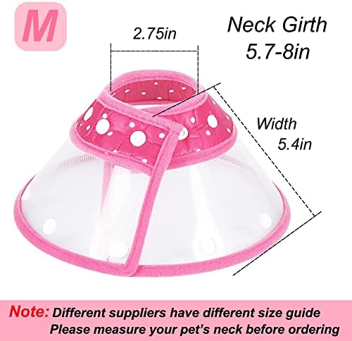 Vivifying Pet Cone for Cats and Small Dogs, 3 Size of Adjustable 5.7-8in Lightweight Recovery Elizabethan Collar for Cats, Puppies and Mini Dogs (Pink) - Image 3