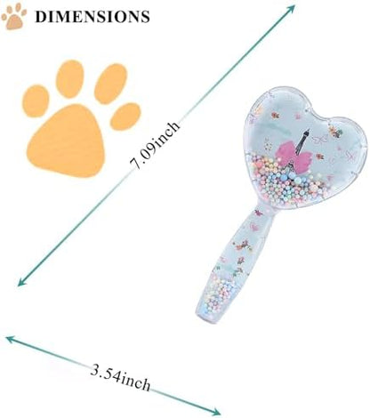 Small Soft Dog Grooming Brush, Pet Massage Hair Brush - Sky Blue - Image 2
