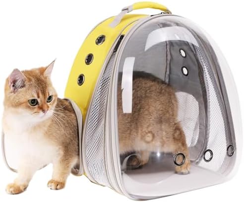 Front Extension Large Cat Backpack Carrier, Fit up to 20 lbs, Space Capsule Astronaut Bubble Window Pet Backpack to Transport Carry Large Cat and Small Puppy - Image 6