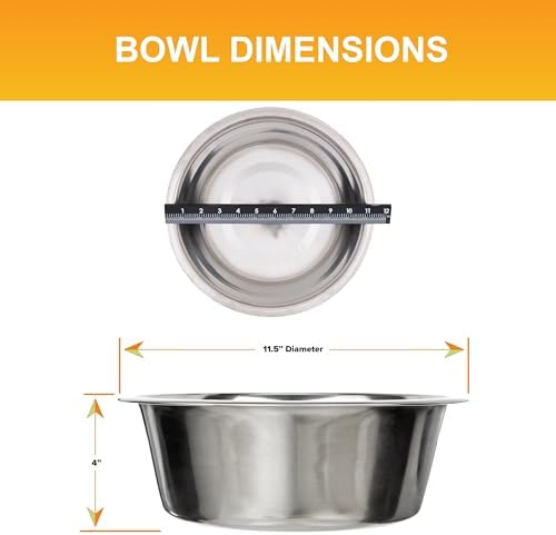 Neater Pet Brands 16 Cup (128 oz.) Stainless Steel Dog Bowls, 1 Single Large Dog Water Bowl or Food Bowl for Indoors or Outdoors, Metal Bowls for Large Breed, Dishwasher Safe Dish for Extra Big Dogs - Image 3