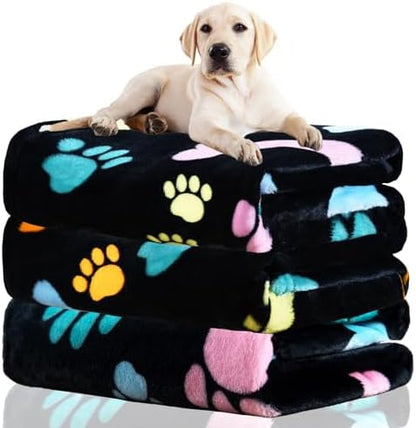 Rezutan Blanket for Large Dogs & Cats Soft Reversible Cute Paw 40"x31" by Rezutan
