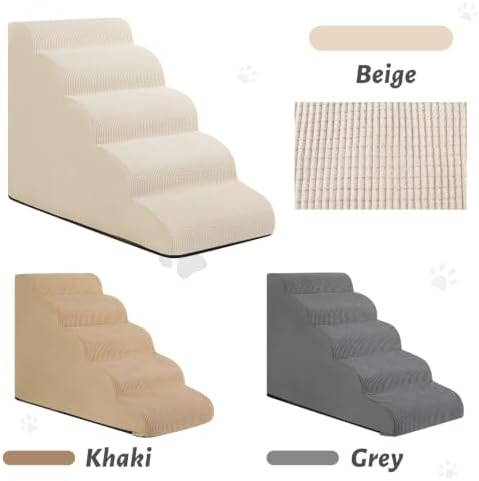 5-Step Dog Stairs Replacement Cover(for AODISMAN Pet Ramp Only),Beige - Image 2