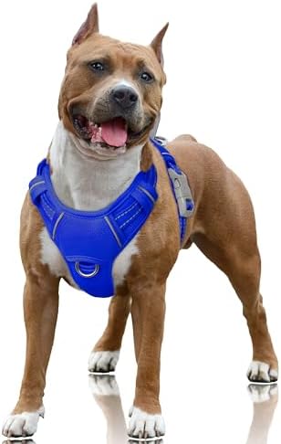 BARKBAY Dog Harness for Large Dogs No Pull Dog Vest ID Tag Pocket by BARKBAY