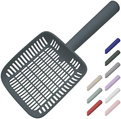 TypeC Cat Litter Scoop - Small Holes (0.11in) Big Size Scooper - Long Handle & Easy Cleaning - Hanger for Litter Box by CATSTAG