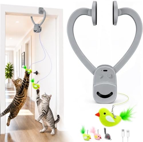 CATPICK Interactive Doorway Cat Toy, No-Adhesive Clip-On for Indoor Cats by Unknown