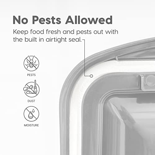 IRIS USA Dog Food Storage Container, Up to 50 lbs, Clear/Gray, Made in USA - Image 4