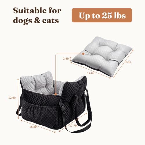 Den&Den Portable Dog Car Bed Seat for Small Dogs & Cats Under 25 lbs - Image 4