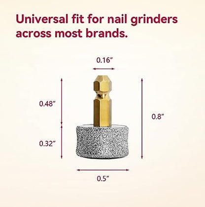 Pet Dog Nail Grinder Replacement Heads Coarse, Diamond Grit Drum - Image 5
