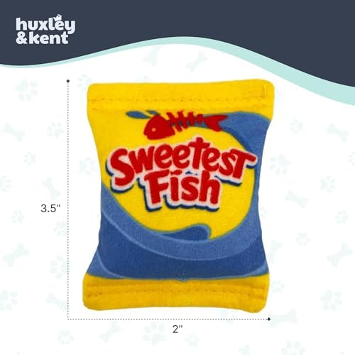 Huxley & Kent Plush Crinkle Catnip Cat Toy, Sweetest Fish - Image 5