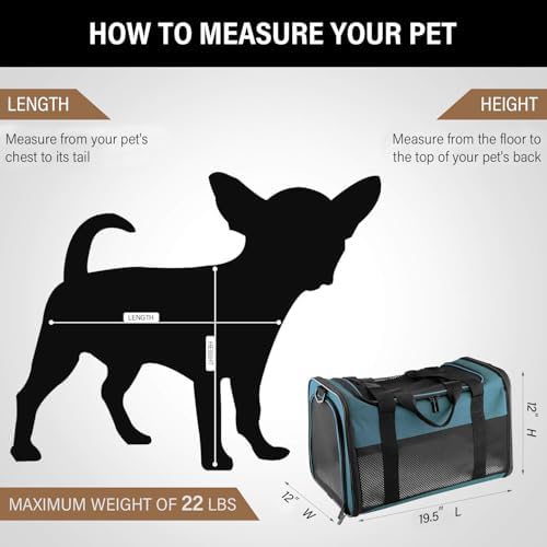 Cat Carrier - Portable Foldable Dog Pet Carrier, Soft-Sided Pet Bag up to 22 Lbs, Airline Approved Travel Puppy Carrier - Image 2