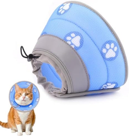 Cat Cone Collar Soft Elizabethan Collar for Surgery Recovery - Adjustable for Small and Large Cats Kittens to Stop Licking by Toptakeit
