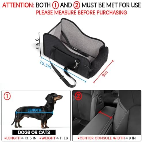 TKYZ Center Console Dog Car Seat for Small Dogs,for Car/SUV/Small Truck - Image 2