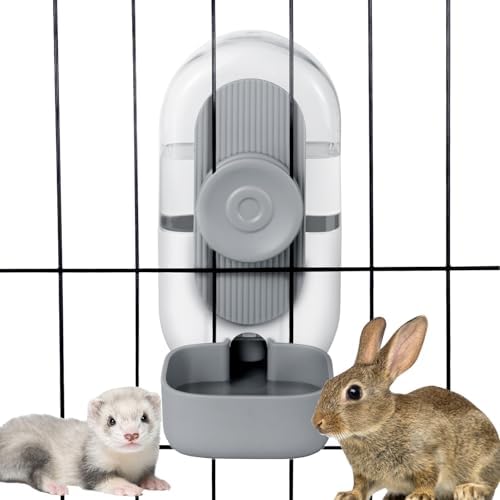 Lemtrflo 28oz Rabbit Water Bottle Dispenser, Bunny Cage Water Bowl by lemtrflo