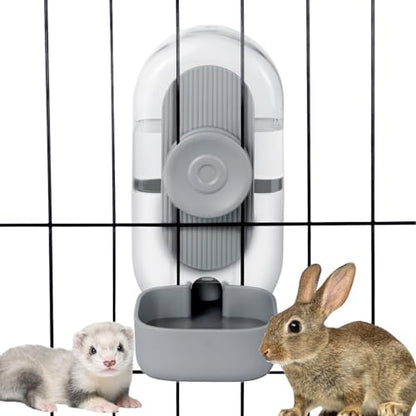 Lemtrflo 28oz Rabbit Water Bottle Dispenser, Bunny Cage Water Bowl by lemtrflo
