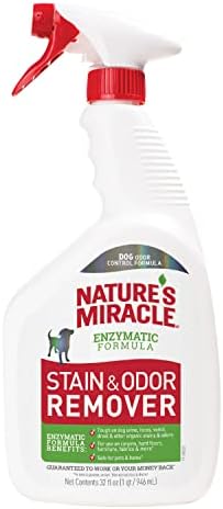 Nature’s Miracle Dog Stain & Odor Remover, Enzymatic Cleaner, 32 oz by NaturesMiracle