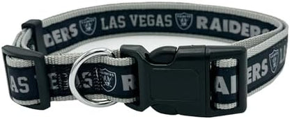 Pets First NFL Raiders Licensed PET COLLAR, Large - Heavy-Duty, Strong, and Durable Dog Collar. Available in 31 Football Teams and 4 Sizes by PETSFIRST