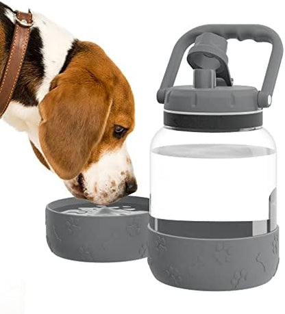 Asobu Buddy Bottle a Stainless Steel Insulated Water Bottle for with Removable Dog Water Bowl and Dog Food and Treat Storage Bowl (Green, 50 Ounce) by Asobu