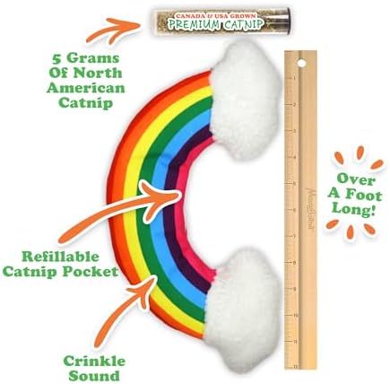 Meowijuana Rainbow Kicker Cat Toy | Refillable Catnip Kicker - Image 2