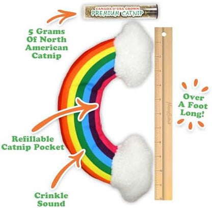 Meowijuana Rainbow Kicker Cat Toy | Refillable Catnip Kicker - Image 2