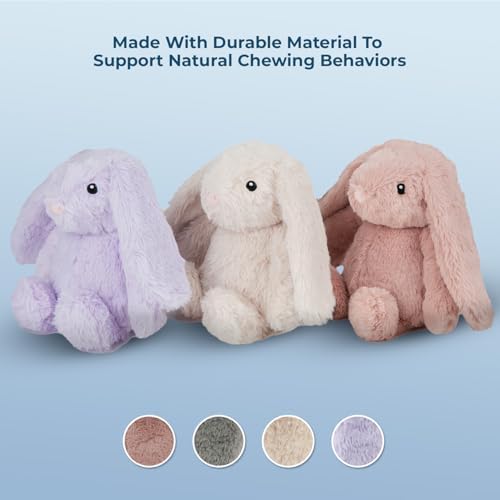 Best Pet Supplies Bunny Buddy Squeaky Plush Dog Toy - Mauve, Medium - Image 4