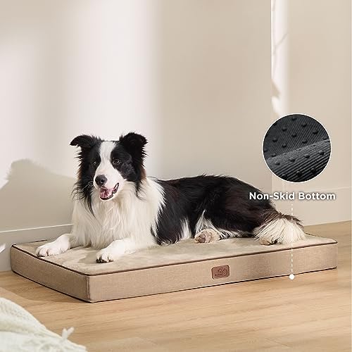 Bedsure Memory Foam Dog Beds Large Sized Dog, Orthopedic Crate Pads, 35x22 - Image 6