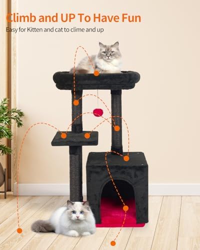 Cute Cat Tree Kitten Cat Tower Condo Cat Furniture Sisal Scratching Posts K - Image 4