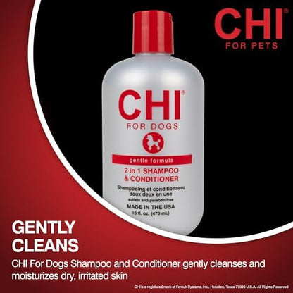 CHI for Dogs Gentle 2-in-1 Shampoo and Conditioner, 16 Fl Oz - Image 2