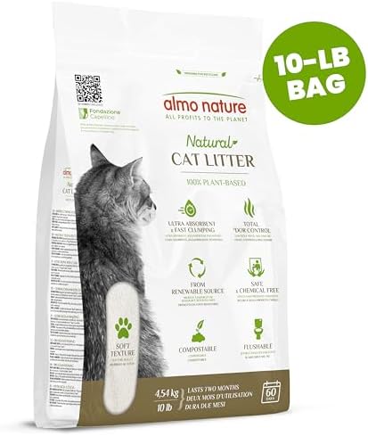 Natural Unscented Cat Litter - 10 lbs - Plant-Based, Clumping, Biodegradable, Non-Toxic, Compostable, Eco-Friendly, Odor Control, Low Dust, Safe for Cats & Kittens. (Pack of 2) - Image 2