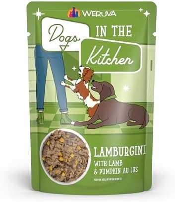Weruva Dogs in the Kitchen, Lamburgini with Lamb & Pumpkin Au Jus Dog Food, 2.8oz Pouch (Pack of 12) by Weruva